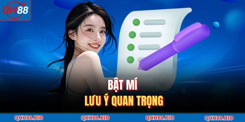 Bật mí lưu ý quan trọng
